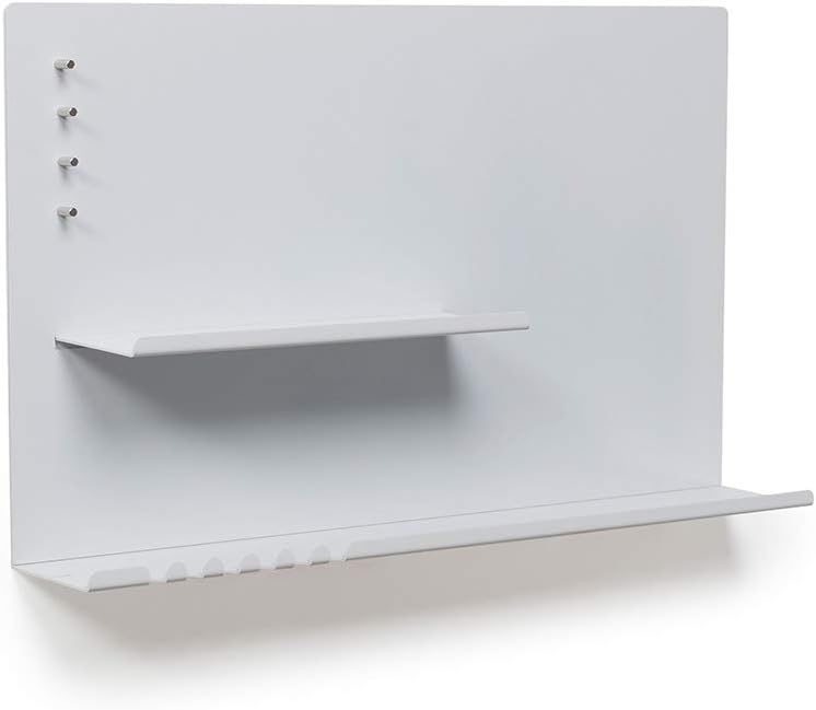 byde Wandorganizer Hebe aus Stahlstruktur. 49 x 9 x 30 cm 3-in-1 Wandregal mit Magnettafel und Magne