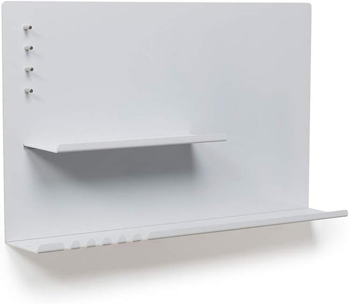 byde Wandorganizer Hebe aus Stahlstruktur. 49 x 9 x 30 cm 3-in-1 Wandregal mit Magnettafel und Magne