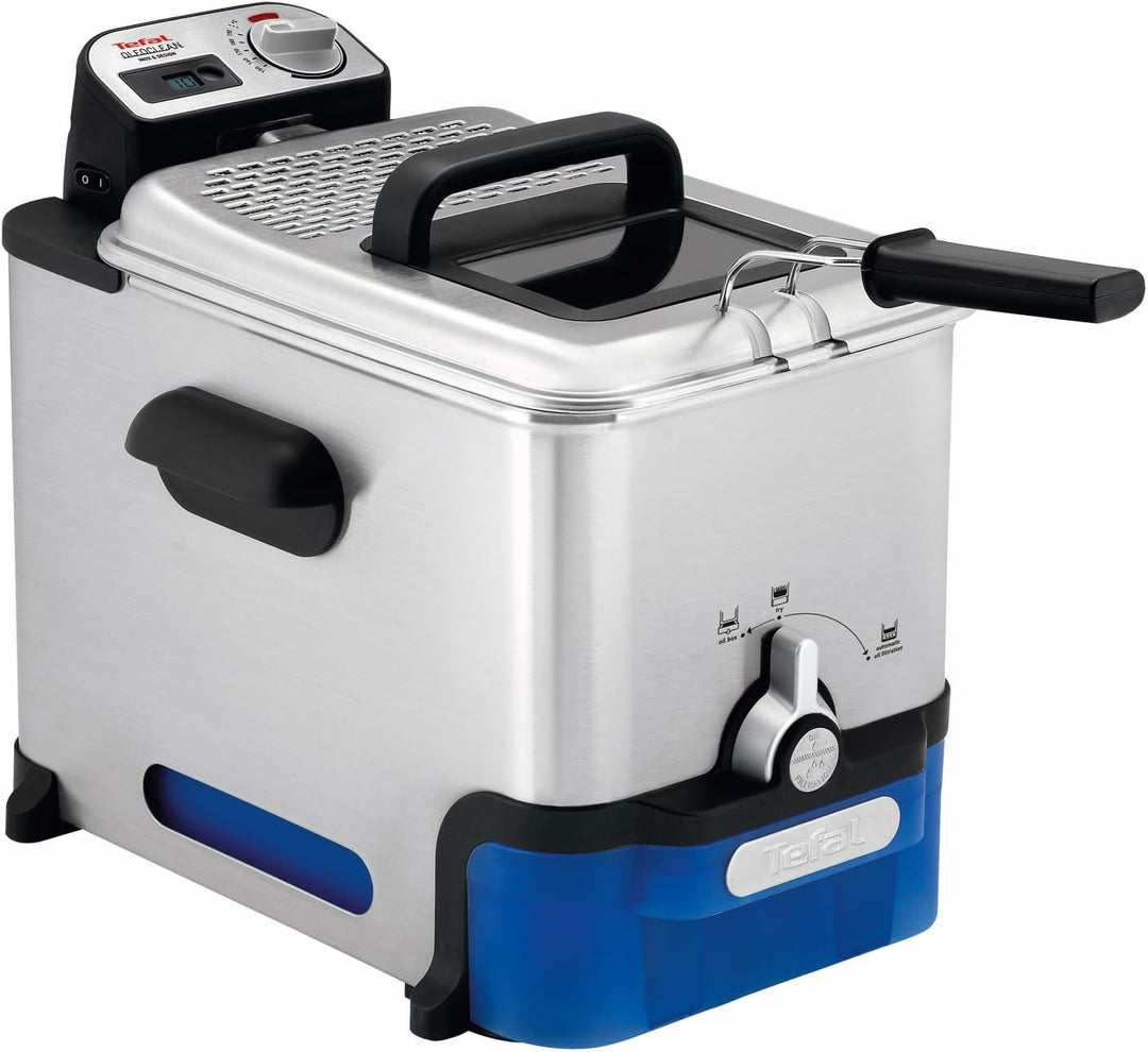 Tefal FR8040 Oleoclean Pro Inox & Design Fritteuse | 2300W | Kapazität 1,2 Kg | Herausnehmbarer Ölbe