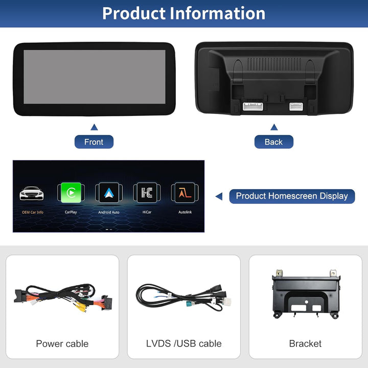Road Top 12.3 Zoll Ultra-schmal Carplay Radio Touchscreen für Mercedes Benz A/C/V Klasse GLA CLA W17