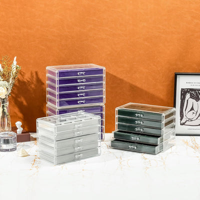 ProCase Acryl Schmuck Organizer Schmuckschatulle für Damen Durchsichtige Schmuckaufbewahrung Schmuck