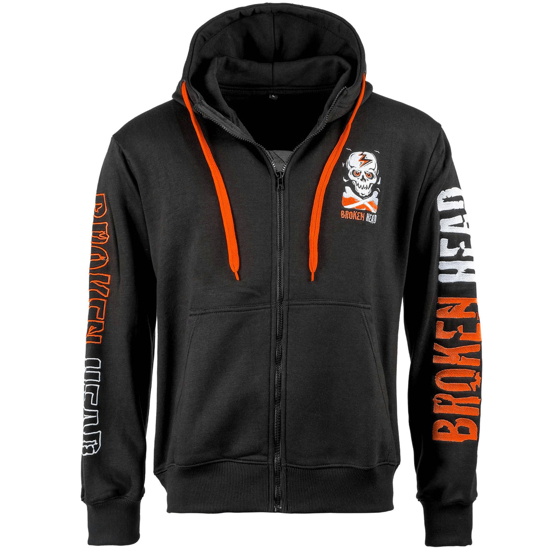 Broken Head Kapuzenjacke Original - Hoodie Sweatjacke mit Kapuze & Reissverschluss -Freizeitjacke XS