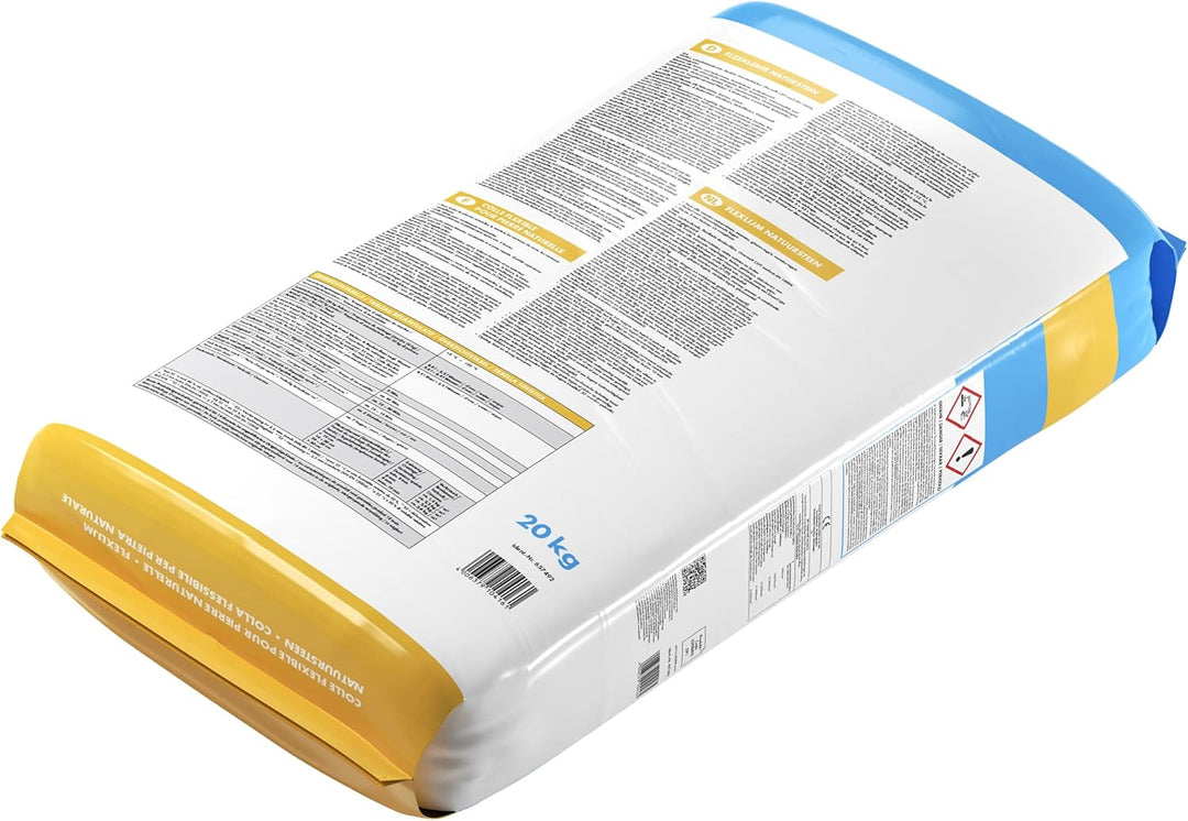 Knauf Flexkleber Naturstein 20-kg – Marmor-Klebstoff und Fliesen-Kleber zum Verlegen von Glas-Fliese