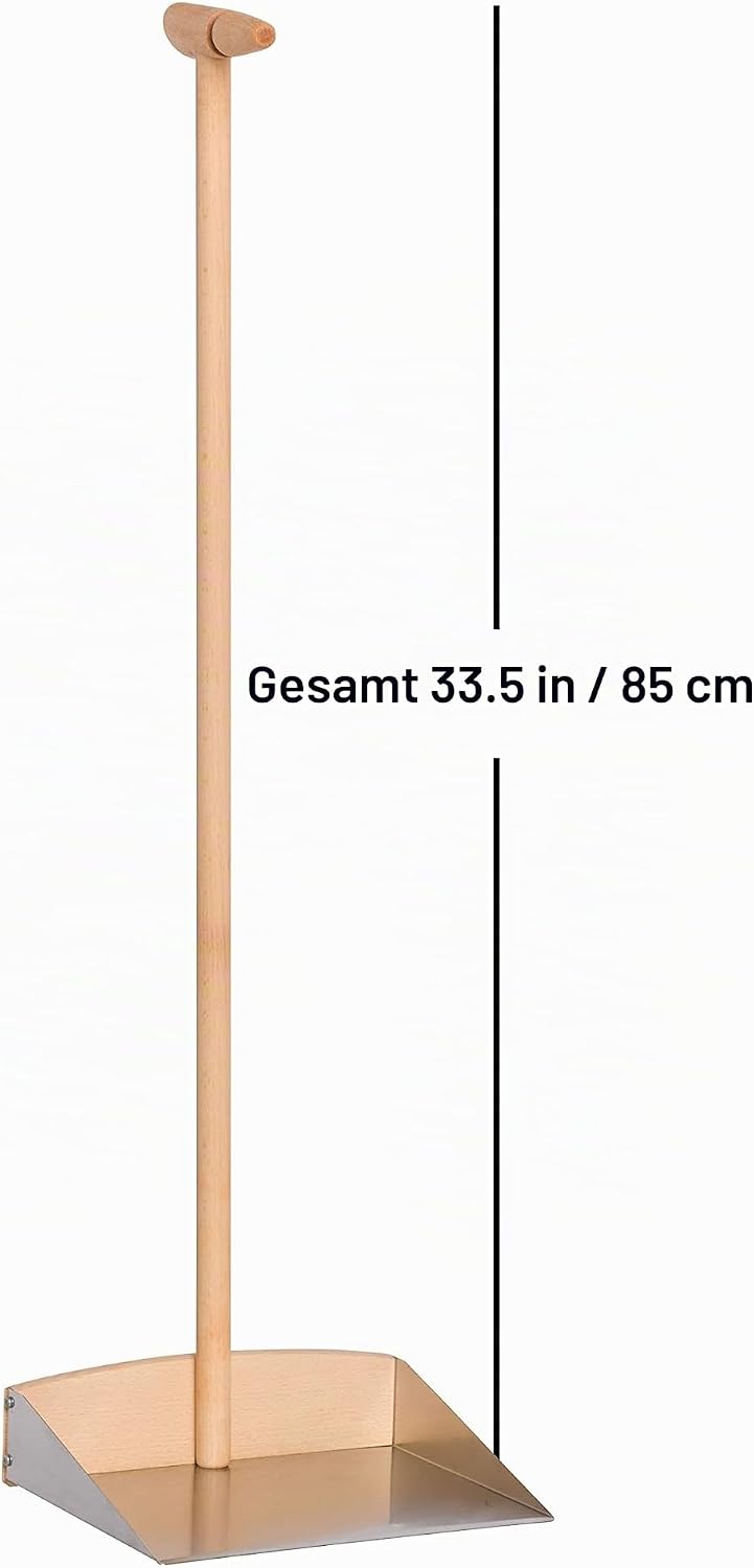 Bürstenhaus Redecker 180690 Steh-Kehr-Set stabil und kippsicher, Stiele aus geöltem Buchenholz, Bese