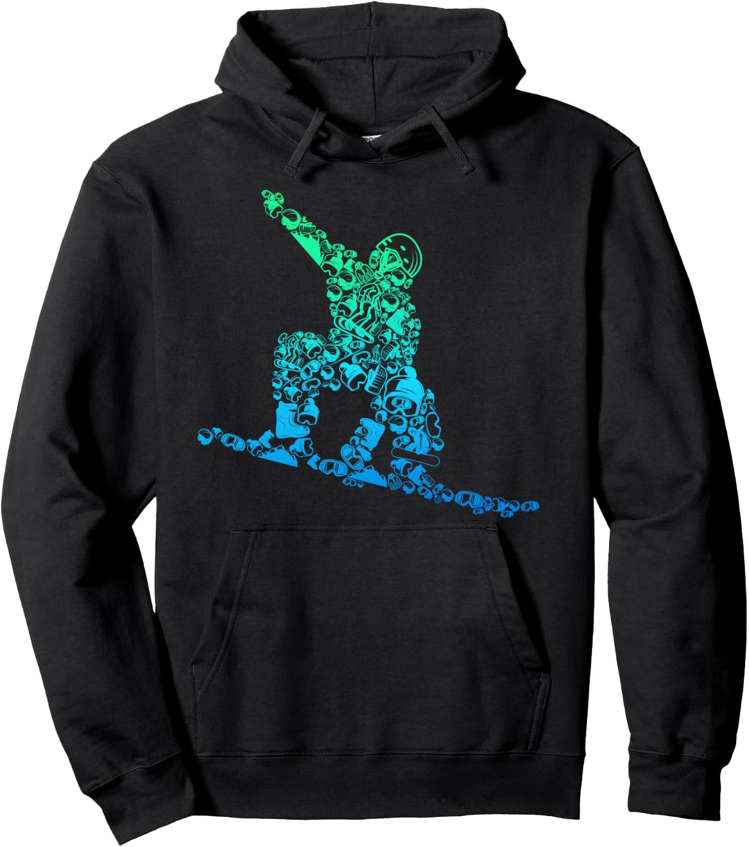 Snowboard Snowboarder Jungen Kinder Männer Pullover Hoodie