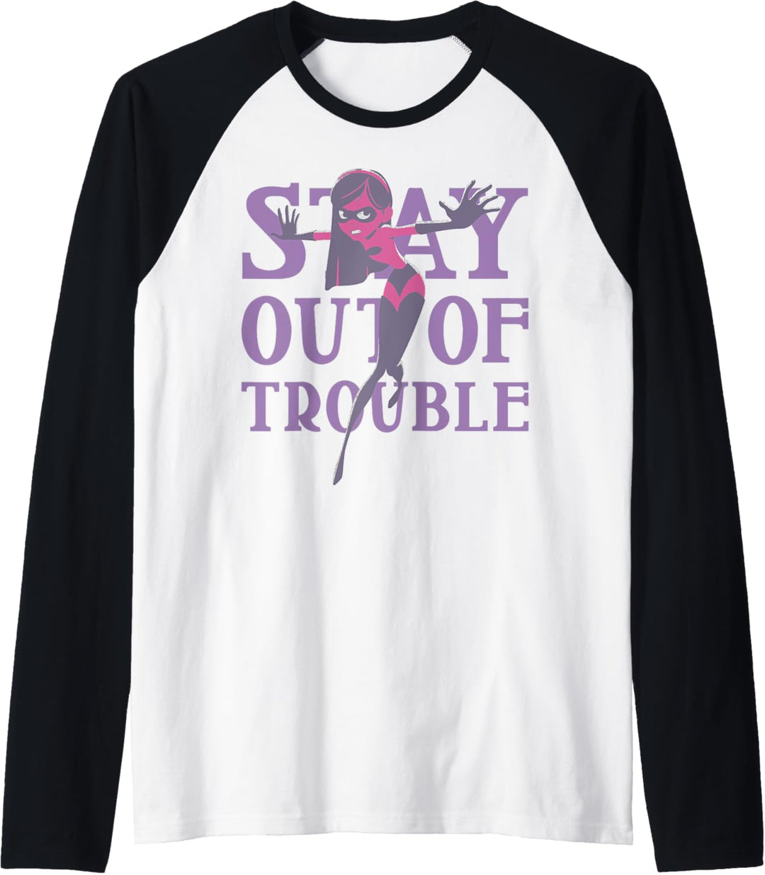 Disney Pixar Incredibles Violet Stay Out Of Trouble Raglan