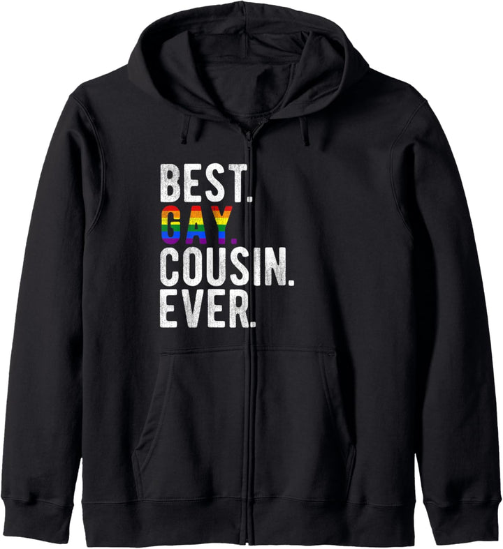 Best Gay Cousin Ever LGBT Pride Rainbow Funny Quote Gift Kapuzenjacke