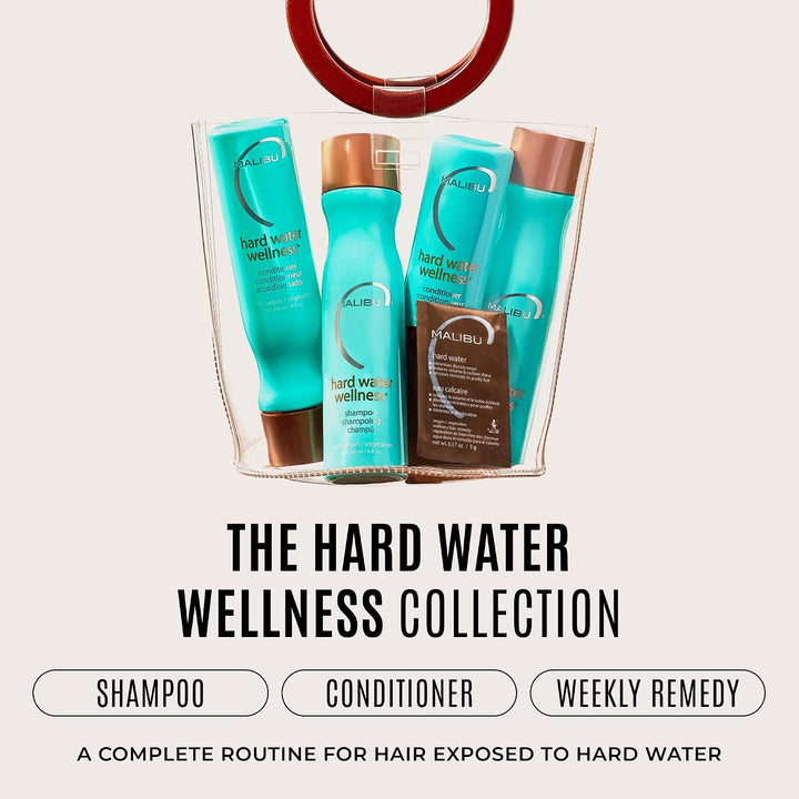 Malibu C Hard Water Wellness Kollektion (Shampoo 266ml + Conditioner 266ml + Color Lock Maske 4 x 5