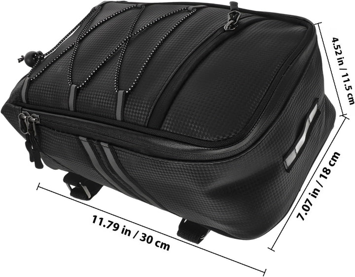 Cabilock wasserdichte Fahrradtasche aus Pu Leder Grosse Satteltasche für Gepäckträger Wiederverwendb