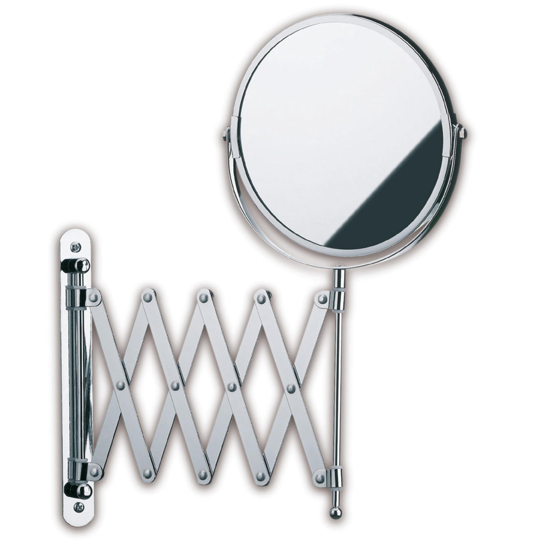 kela Wandspiegel Avita, Ø 18,5 cm, Metall, silber glänzend, ausziehbar, 1-/5-fach Vergrösserung, 208