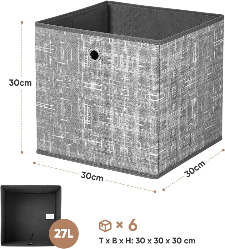Sekey Aufbewahrungsbox Stoff, Faltbox Organizer mit Griff, Einsatz für Kallax Regal, EKET Würfelrega