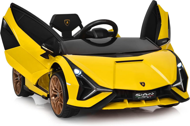 GOPLUS Kinder Elektroauto Lamborghini mit Fernbedienung, Kinderfahrzeug, Bluetooth USB & TF-Karte Sc