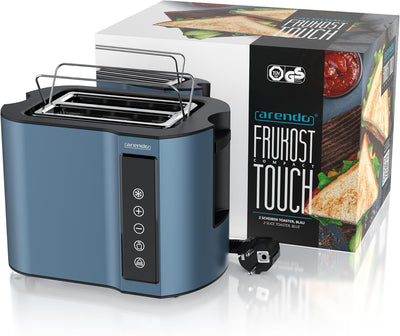 Arendo - Touch Toaster 2 Scheiben Edelstahl - Touchpanel - digital Display Restzeitanzeige - 800 W –