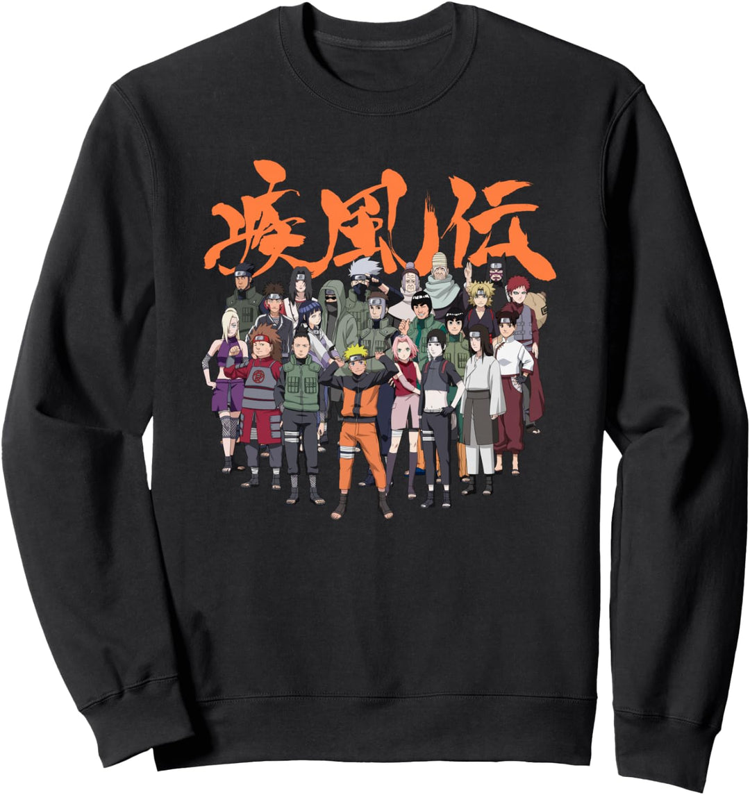 Naruto Shippuden Besetzungsgruppe Sweatshirt