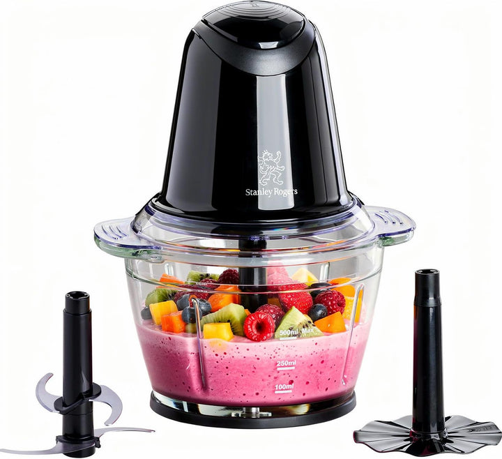 Stanley Rogers Standmixer und Multizerkleinerer, 500W mit 1L Glasbehälter, 4-Klingen-System plus Mix