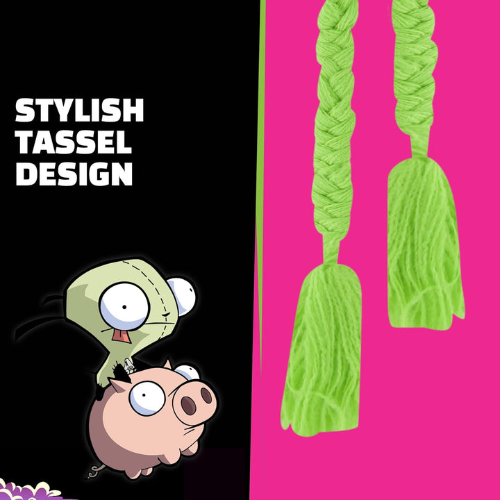 Concept One Unisex-Erwachsene Invader Zim, Peruanische Wintermütze mit Ohren und Quasten Beanie-Mütz
