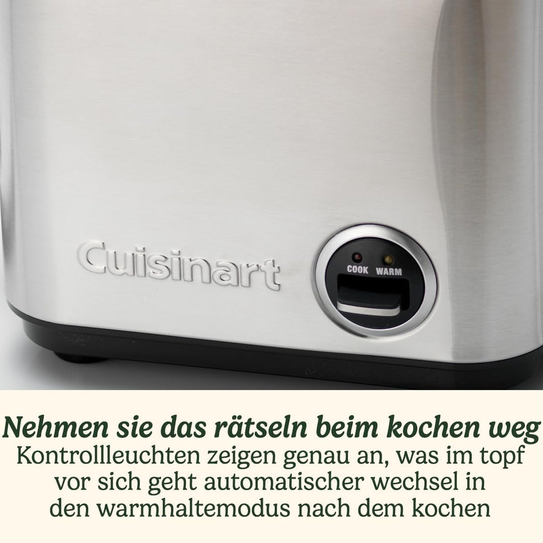 CUISINART Reiskocher Aufatz zum Dampfgaren, 400g Fassungsvermögen für 6 Portionen, Kompaktes Design