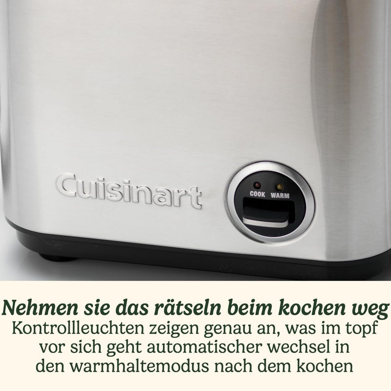 CUISINART Reiskocher Aufatz zum Dampfgaren, 400g Fassungsvermögen für 6 Portionen, Kompaktes Design