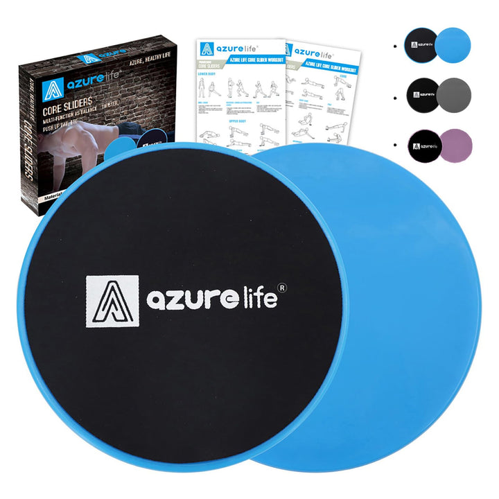 A AZURELIFE Trainings-Kerngleiter, doppelseitige Übungsscheiben, Verwendung auf Teppich- oder Hartho