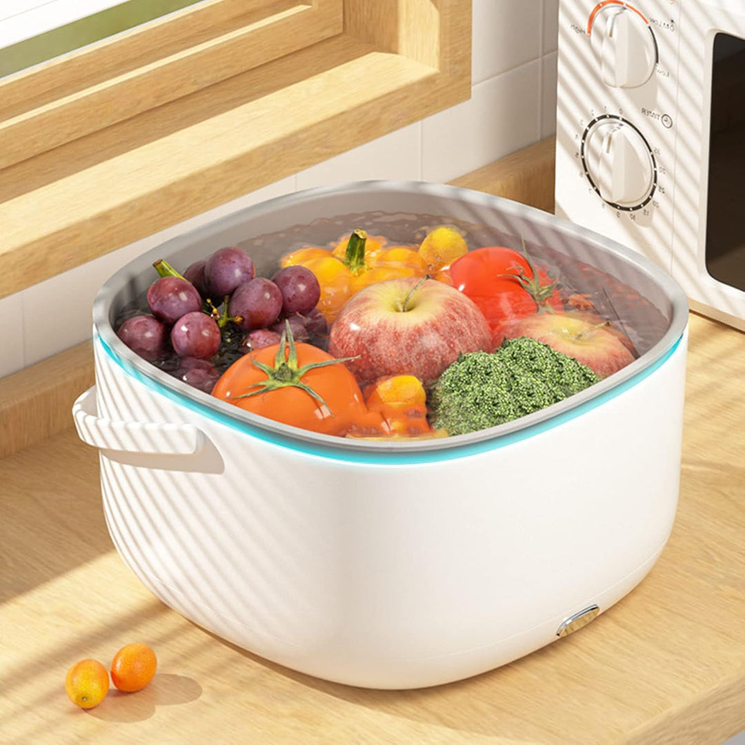 Obst -Gemüse -Waschmaschine, Obst -Gemüsereiniger -Gerätsreiniger mit einem Knopfstart für Obst, Gem