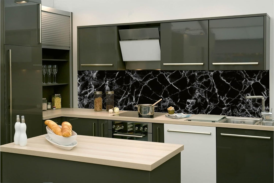 Küchenrückwand Folie Selbstklebend Design MARMOR 260 x 60 cm | Klebefolie - Dekofolie - Spritzschutz
