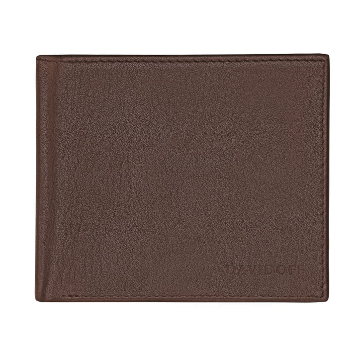Davidoff Essentials Herren Geldbörse Braun – Elegante kleine Brieftasche aus feinem Leder – edles He