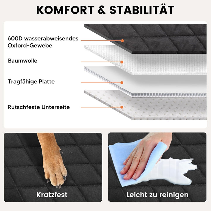 Snagle Paw Hundedecke Auto Rückbank,79cm Hohe Hundedecken für Rücksitze mit Sichtfenster-Mesh,Wasser