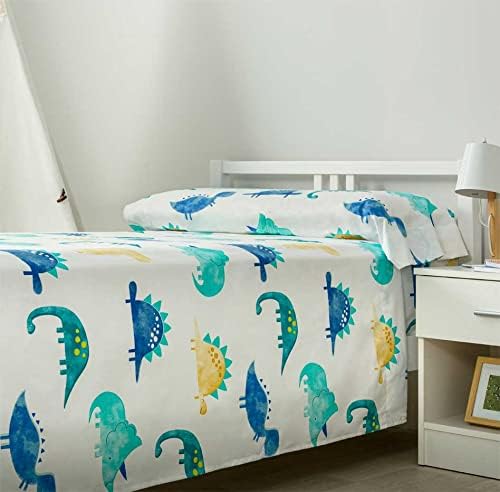 COTTON ARTean Bettwäsche-Set für Kinder, Rex, 90 x 190/200 cm, hypoallergen. Cama 90 X 190/200 Bunt,