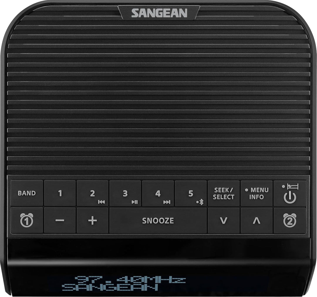 Sangean DCR-90 Radiowecker mit DAB+/UKW, Bluetooth, sattem Klang, dimmbarem Display & zeitlosem Desi