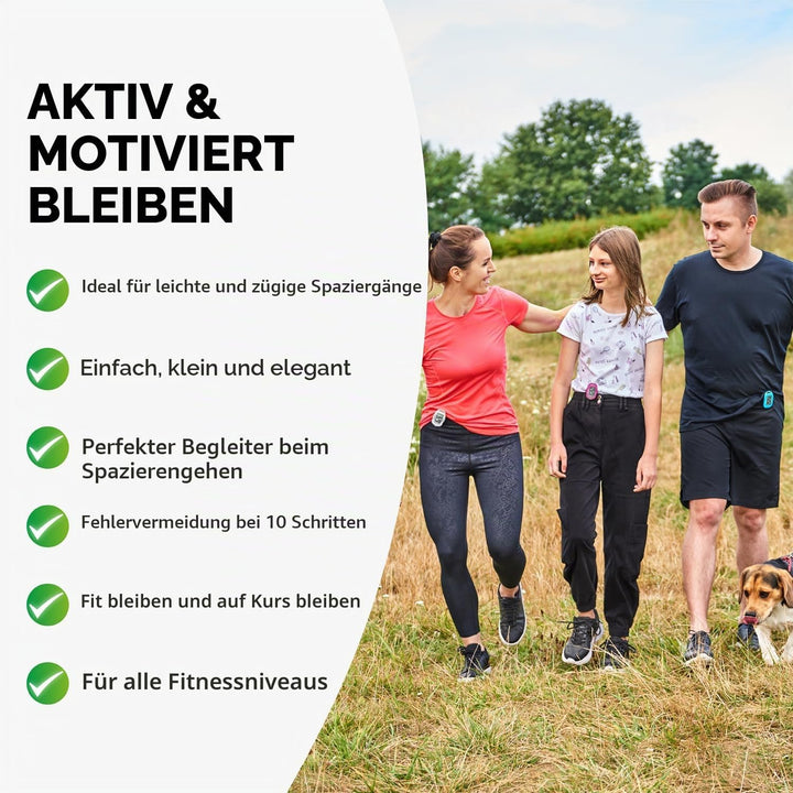3DFitBud Einfacher Schrittzähler 3D von 3DActive mit Clip Lanyard Präziser Schrittzähler Grosses Dis