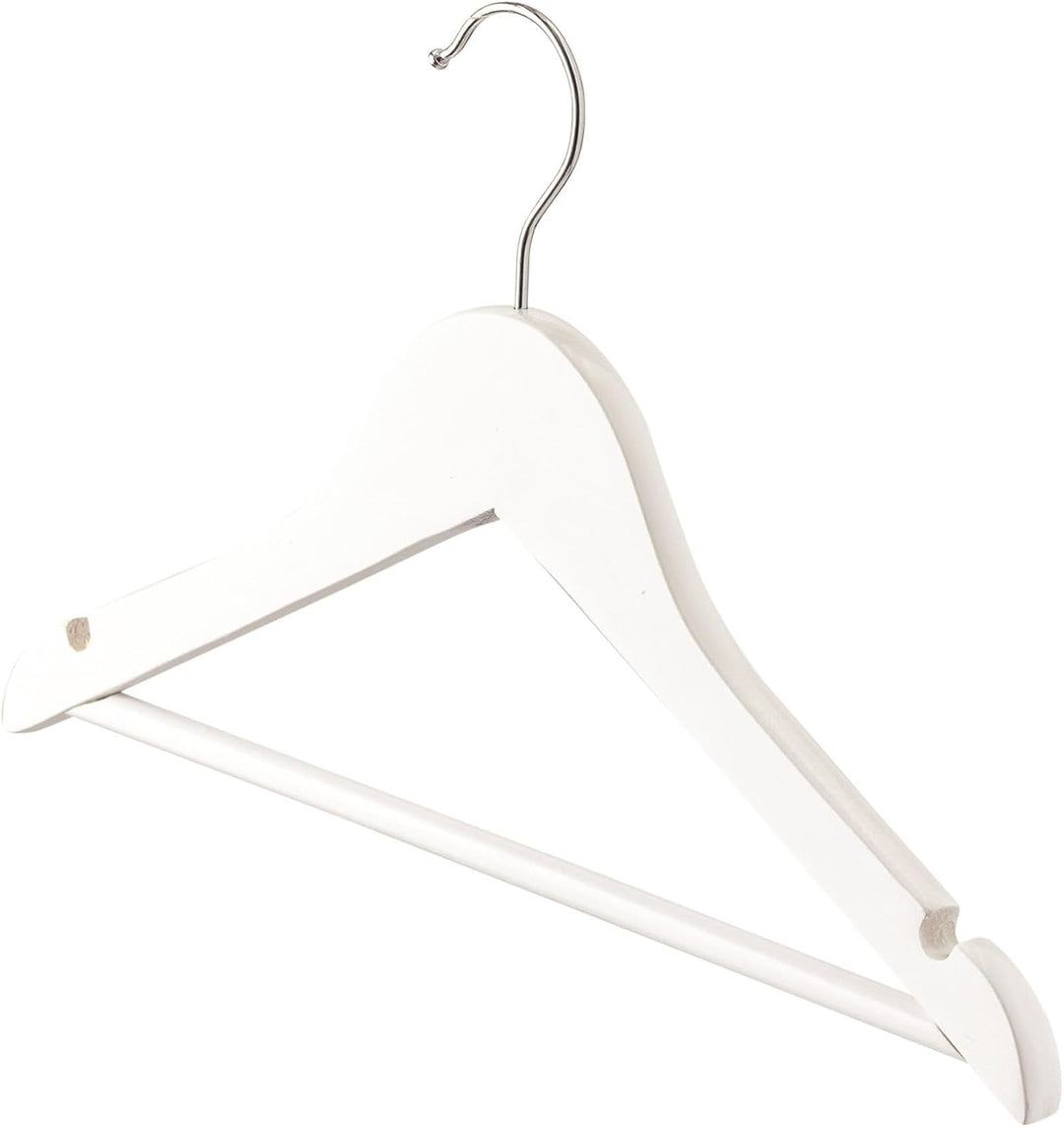Harbour Housewares 10x Weiss Kinder-Kleiderbügel aus Holz - Klein Kinder Mantel Kleidung für Baby, K