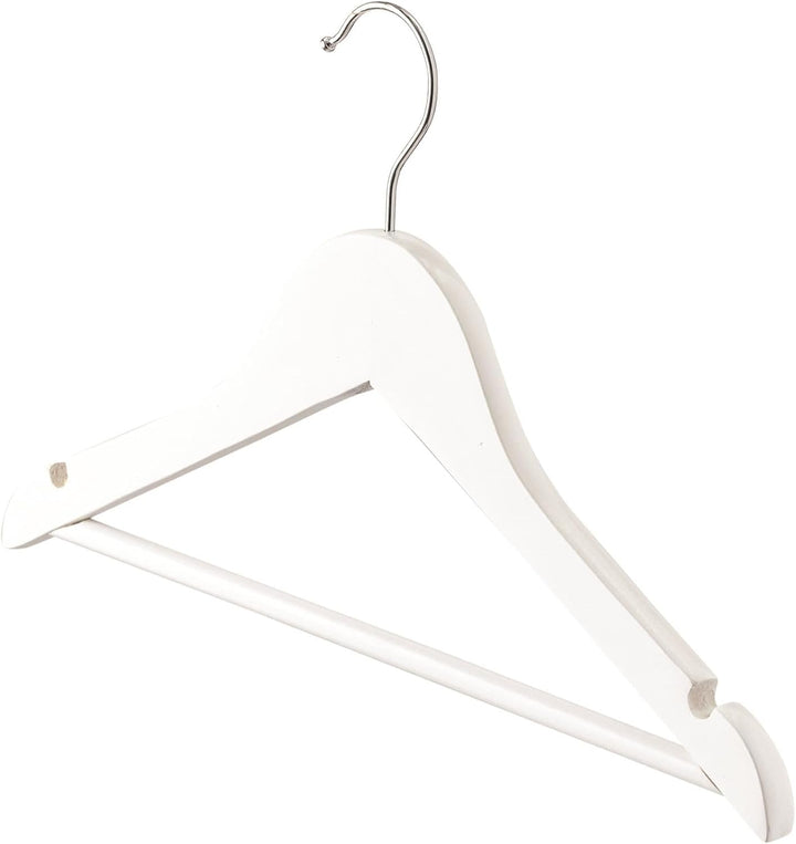 Harbour Housewares 10x Weiss Kinder-Kleiderbügel aus Holz - Klein Kinder Mantel Kleidung für Baby, K