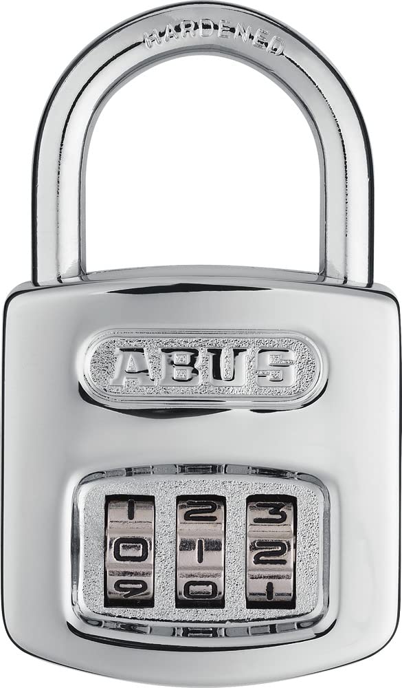 ABUS Zahlenschloss 160/40 - Vorhängeschloss in hochglanz-verchromter Optik - mit individuell einstel