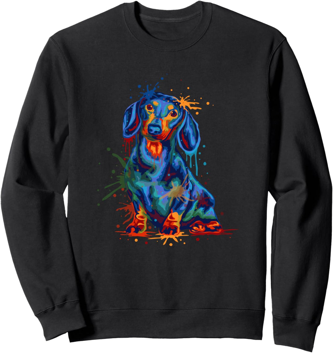 Bunter Dackel Dachshund Teckel Geschenkidee Sweatshirt