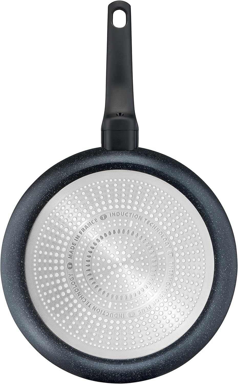 Tefal G28104 Black Stone Bratpfanne 24 cm | Mineralia+ Antihaftversiegelung | sicher | Thermo-Signal