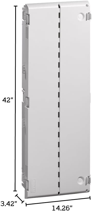 Leviton 49605-42P Kabelloses strukturiertes Media-Center mit belüfteter Scharniertür, 106,7 cm, Weis