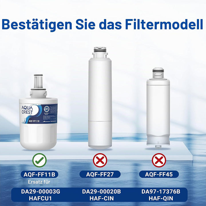 AQUA CREST DA29-00003G Kühlschrank Wasserfilter, Kompatibel mit Samsung Aqua Pure Plus DA29-00003G,