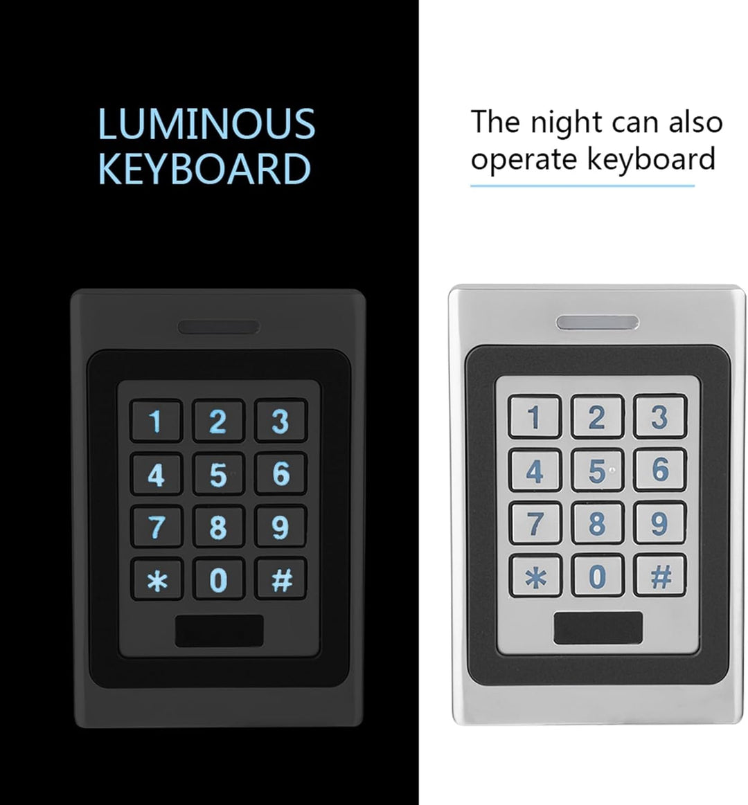 ASHATA RFID Türöffner Codeschloss, wasserdichte Tür Zutrittskontrollsystem Access Control System,RFI