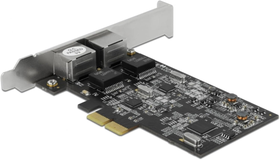 Delock PCI Express x2 Karte auf 2 x RJ45 2,5 Gigabit LAN RTL8125 89530 schwarz