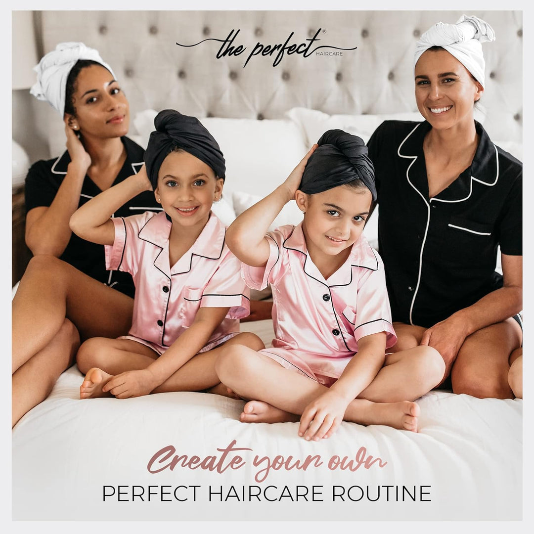 Haarhandtuch &amp; Curl Scrunching Towel Set – The Perfect Haircare – Micro Plop – Curly Girl Method (CG