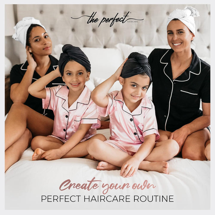 Haarhandtuch &amp; Curl Scrunching Towel Set – The Perfect Haircare – Micro Plop – Curly Girl Method (CG