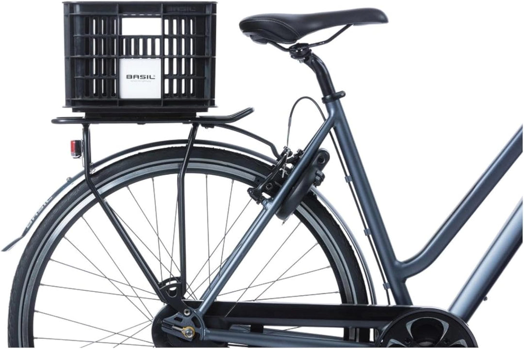 Basil B.V. Unisex – Erwachsene Crate L MIK Fahrradkaste, Schwarz, 40.4x29.8x22.6cm