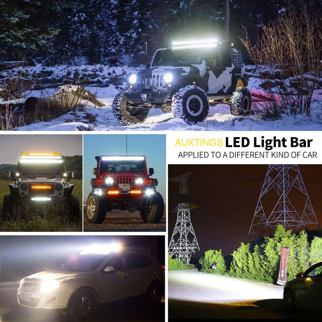 AUXTINGS LED Zusatzscheinwerfer Scheinwerfer 106 cm 240W LED Nebelscheinwerfer+ 10cm Flutlight led a