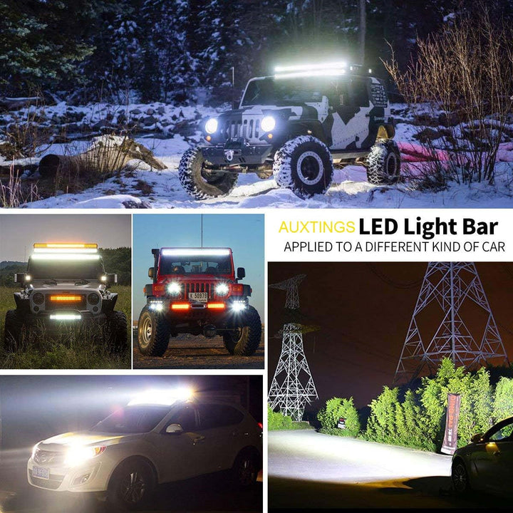 AUXTINGS 127cm 288W Flood Spot LED-Arbeitsleuchte Bar led Scheinwerfer Off Road LKW SUV 4WD Fahren N
