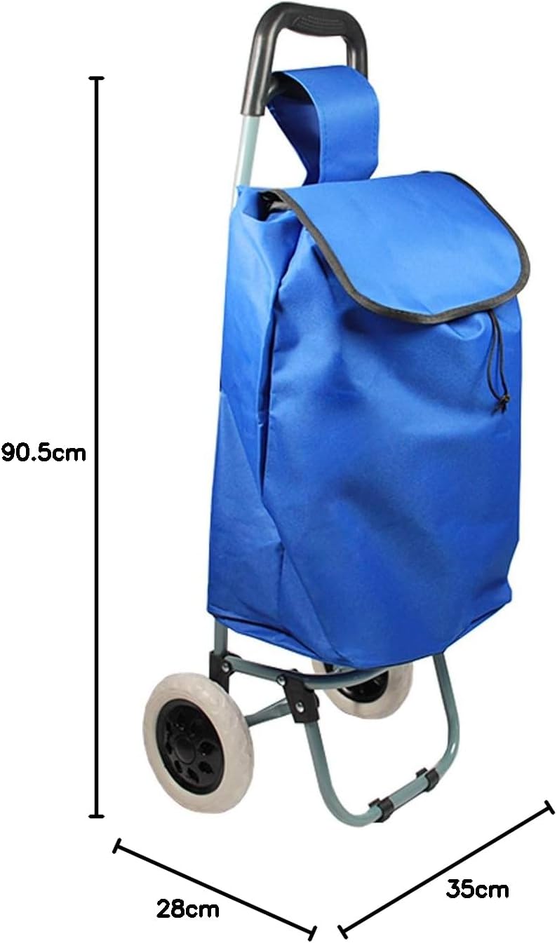 HELO Einkaufstrolley Trolley Einkaufswagen Handwagen Koffer Handgepäck Trolli Roller (Blau), Blau