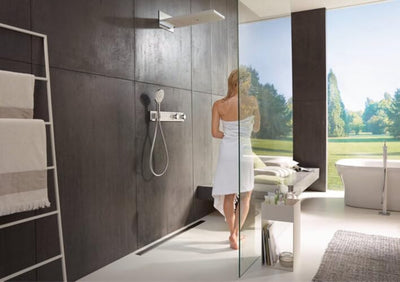 hansgrohe Rainmaker Select 580 Duschkopf, Kopfbrause mit 3 Strahlarten, Weiss/Chrom Weiss/Chrom 3 St