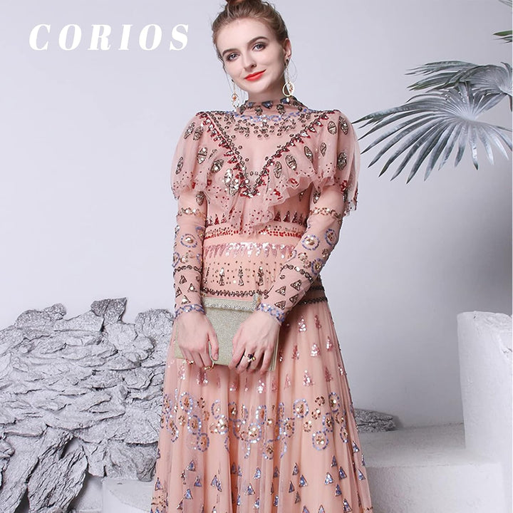 CORIOS Clutch Damen Glitzer Abendtasche Funkelnd Schultertasche Hochzeit Brautbörse Handtasche Glänz