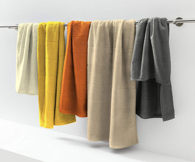 fleuresse Frottier 2828 2er-Set Duschtuch, mit Streifenbordüre und Kordelaufhänger, Ökotex Standard