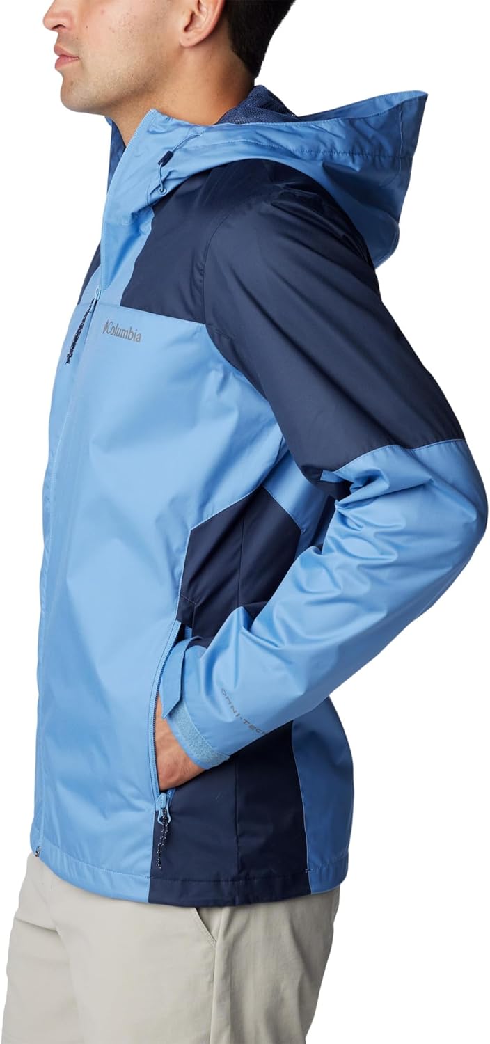 Columbia Inner Limits III Jacket, Wasserdichte Regenjacke für Herren L Skyler/Collegiate Navy, L Sky