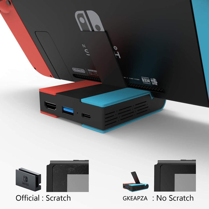 Switch TV Dock,Docking Station für Nintendo Switch/Switch OLED, Faltbare Typ C zu HDMI Adapter Switc